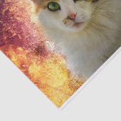 Schattige Cute Calico Cat Tissuepapier (Detail)