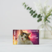 Schattige Cute Calico Cat Visitekaartje (Staand voorkant)