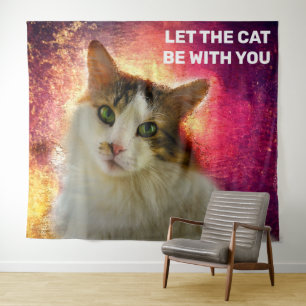Schattige Cute Calico Cat Wandkleed