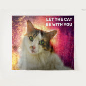 Schattige Cute Calico Cat Wandkleed (Voorkant (horizontaal))