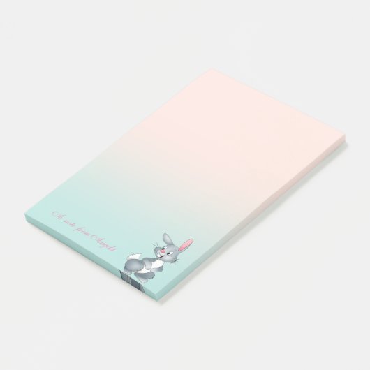 Schattige Cute Cartoon Bunny Post-it® Notes (Schuin)
