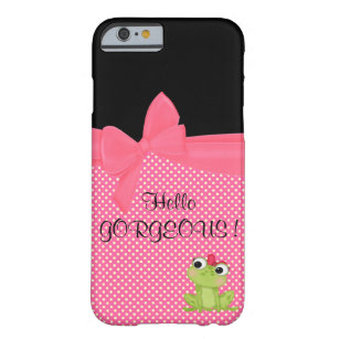 Schattige Cute Frog op Polka Dots-Hallo Pradeloos Barely There iPhone 6 Hoesje