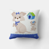 Schattige Cute mammie Dog met Puppy Kussen (Achterkant)