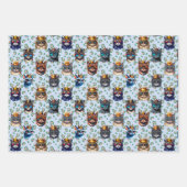 Schattige Cute Royal Cats die Pattern herhalen Inpakpapier Vel (Voorkant 2)