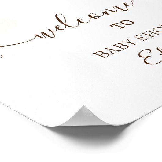 Schattige Cute Stork Poster (Hoek)