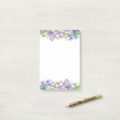 Schattige Cute Waterverf Flowers Post-it® Notes (Op bureau)