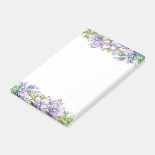 Schattige Cute Waterverf Flowers Post-it® Notes (Schuin)