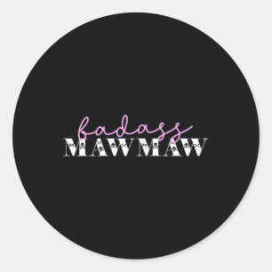 Schattige D Mawmaw Funny Skulls Maw-maw Ronde Sticker