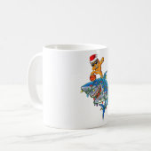 Schattige Dabbing Gingerbread Man Dab Shark Basket Koffiemok (Voorkant links)