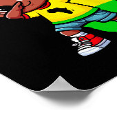 Schattige Dabbing Kind Zwart Geschiedenis Maand Ki Poster (Hoek)