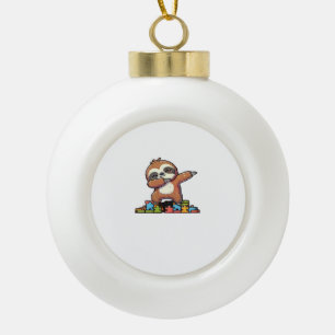 Schattige Dabbing Luiaard Autisme Bewustzijn Autis Keramische Bal Ornament