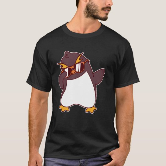 Schattige Dabbing Macaroni Pinguïn T-shirt (Voorkant)