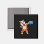 Schattige Dabbing Pitbull Disc Golf Liefhebber Pit Magneet (Voorkant / Achterkant)