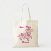 Schattige dachshond hond tote bag (Voorkant)