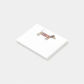 Schattige Dachshond Wiener Sausage Hond Post-it® Notes (Schuin)