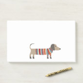 Schattige Dachshond Worst Hond Post-it® Notes (Op bureau)