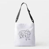 Schattige Dachshond Worstelhond – Crossbody Tas (Achterkant)