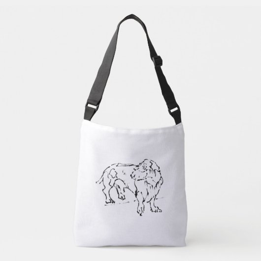 Schattige Dachshond Worstelhond – Crossbody Tas (Voorkant)