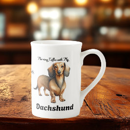 Schattige Dachshund Bruin Personaliseer Porselein Kop