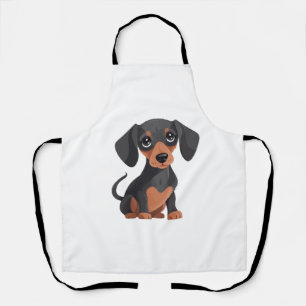 Schattige Dachshund Cartoon Schattig Wiener Dog Cl Schort