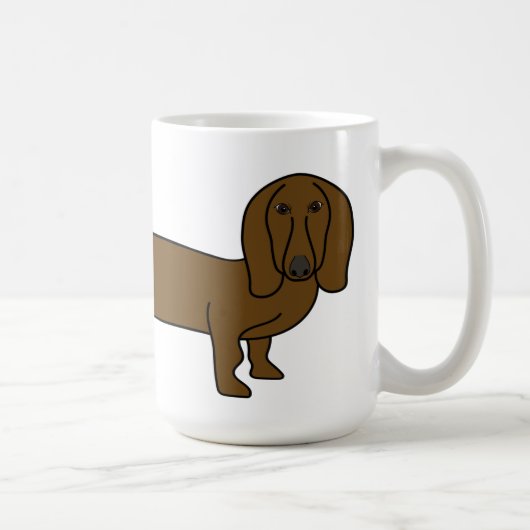 Schattige Dachshund Coffee-Mok Koffiemok (Rechts)