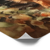 Schattige Dachshund Dog Art Print Poster (Hoek)