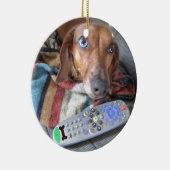 Schattige Dachshund Dog Keramisch Ornament (Rechts)