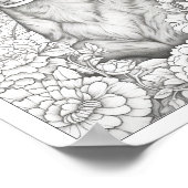 Schattige Dachshund Dog Kleurend Poster (Hoek)