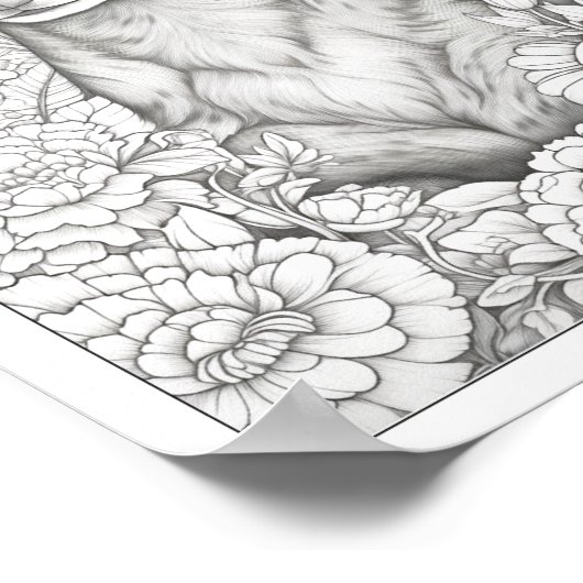 Schattige Dachshund Dog Kleurend Poster (Hoek)