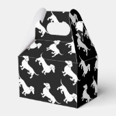 Schattige Dachshund Doxie Pattern Bedankdoosjes (Achterkant)