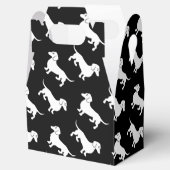 Schattige Dachshund Doxie Pattern Bedankdoosjes (Geopend)