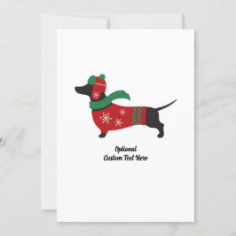 Schattige Dachshund Dragen Sweater Christmas Kaart