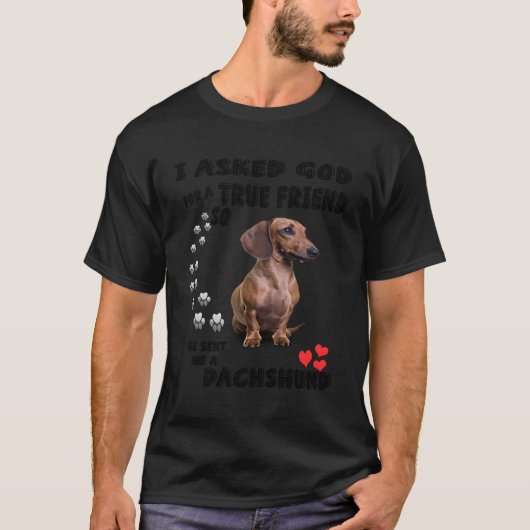 Schattige Dachshund Gift Wiener Weenie Hondenliefh T-shirt (Voorkant)
