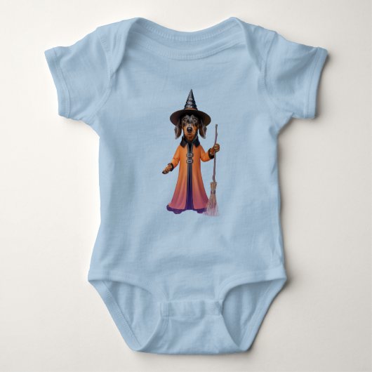 Schattige Dachshund Halloween Romper (Voorkant)