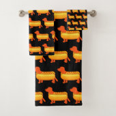 Schattige Dachshund Hot Dog Bad Handdoek (Insitu)