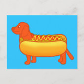 Schattige Dachshund Hot Dog Briefkaart (Voorkant)