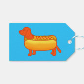 Schattige Dachshund Hot Dog Cadeaulabel (Voorkant (Horizontaal))