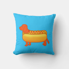 Schattige Dachshund Hot Dog Kussen