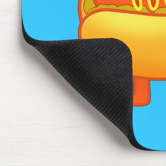 Schattige Dachshund Hot Dog Muismat (Hoek)