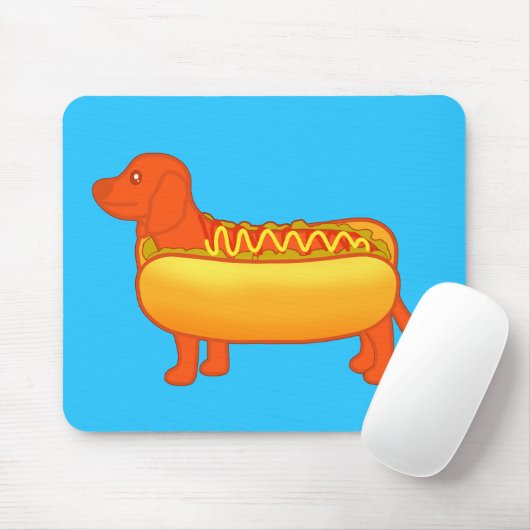 Schattige Dachshund Hot Dog Muismat (Met muis)