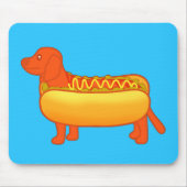 Schattige Dachshund Hot Dog Muismat (Voorkant)