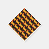 Schattige Dachshund Hot Dog Servet (Hoek)