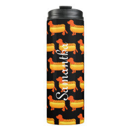 Schattige Dachshund Hot Dog Thermosbeker