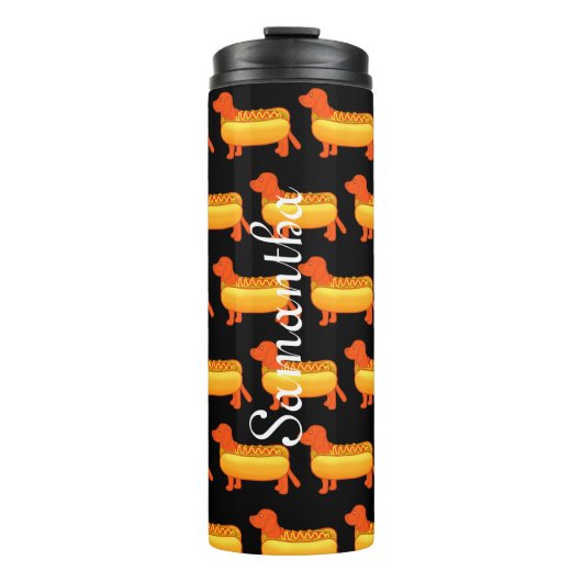 Schattige Dachshund Hot Dog Thermosbeker (Voorkant)