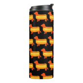 Schattige Dachshund Hot Dog Thermosbeker (Gedraaid links)