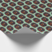 Schattige Dachshund Kerst cadeaupapier (Hoek)