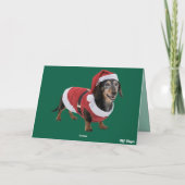 Schattige Dachshund Kerst Koekjes Kaart (Achterkant)