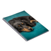Schattige Dachshund Liggend Notitieboek (Rechterzijde)