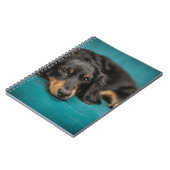 Schattige Dachshund Liggend Notitieboek (Linkerzijde)
