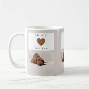 Schattige Dachshund Mijn Thuis Is Jouw Thuis Hond Koffiemok
